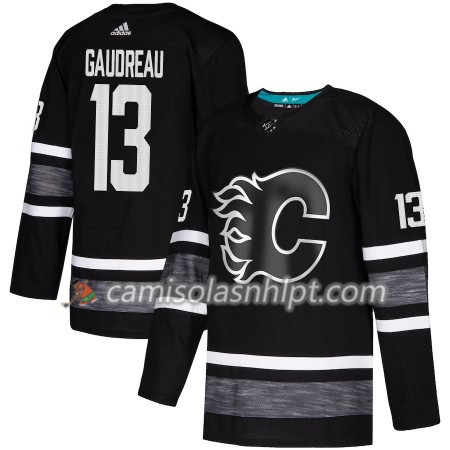Camisola Calgary Flames Johnny Gaudreau 13 2019 All-Star Adidas Preto Authentic - Homem